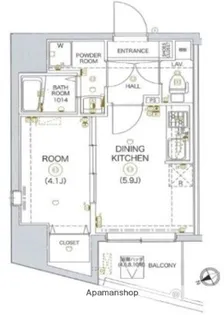 レピュア東向島【9階】の間取り