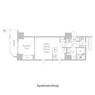 GRAN PASEO 両国【2階】の間取り