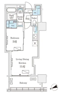 ロイヤルパークス品川【9階】の間取り