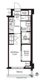 アーバンパーク住吉【6階】の間取り