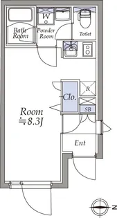 アトリオフラッツ大島【1階】の間取り