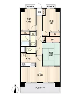 ケイティーズ クリア【1階】の間取り