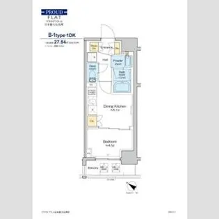 プラウドフラット日本橋大伝馬町【9階】の間取り