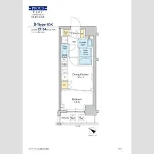 プラウドフラット日本橋大伝馬町【12階】の間取り