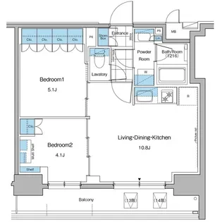 ルフォンプログレ秋葉原マークス【13階】の間取り