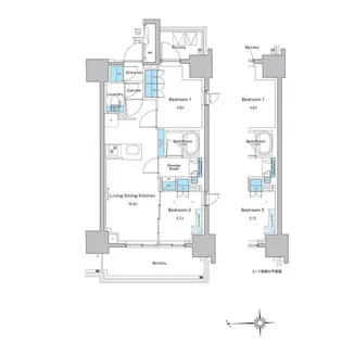 ルフォンプログレ門前仲町プレミア【8階】の間取り