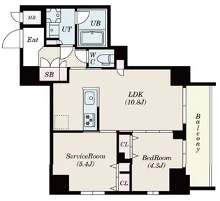 SーRESIDENCE押上EPURE【7階】の間取り