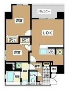 JUTOWERFRONT北斎ST【3階】の間取り