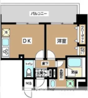 JUTOWERFRONT北斎ST【4階】の間取り