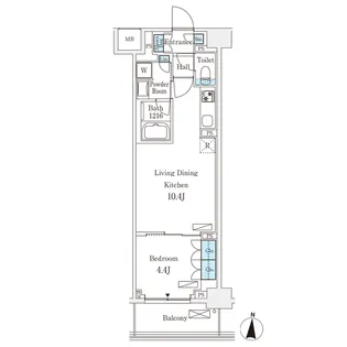 フロンティアレジデンス錦糸公園【6階】の間取り