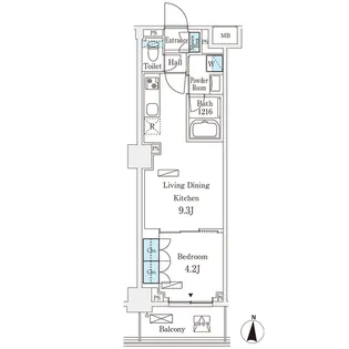 フロンティアレジデンス錦糸公園【4階】の間取り