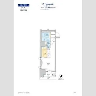 プラウドフラット日本橋馬喰町【7階】の間取り