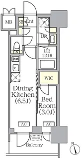 プライムガーデン銀座八丁堀【4階】の間取り