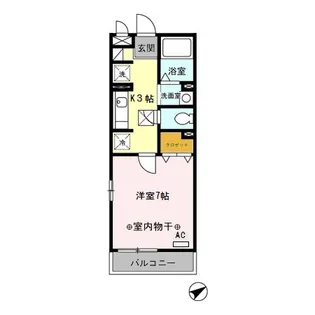 プランドール・モトユ【1階】の間取り