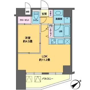 カスタリア北上野【10階】の間取り