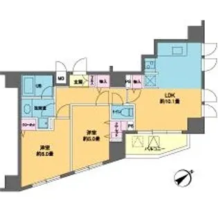 カスタリア北上野【8階】の間取り