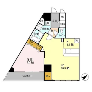 フォレンツタワー文京千石【14階】の間取り