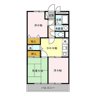 ウエストアローム【2階】の間取り