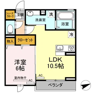 クリア南砂【2階】の間取り