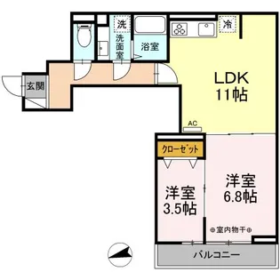 レクシア東葛西Ⅰ【3階】の間取り