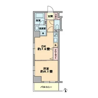 カスタリア新富町【4階】の間取り