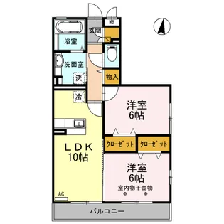 ソレアード【3階】の間取り