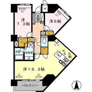 ロイヤルパークス豊洲【8階】の間取り