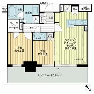 プラウドタワー平井【27階】の間取り