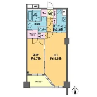 カスタリア高輪【4階】の間取り