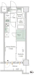 ワンルーフレジデンス亀戸【4階】の間取り