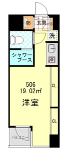 フォンテ六本木【5階】の間取り