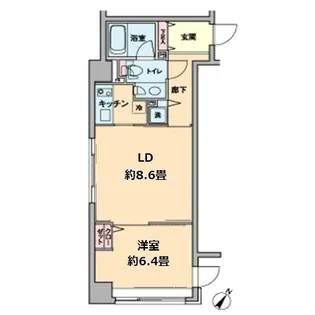 カスタリア水天宮【9階】の間取り
