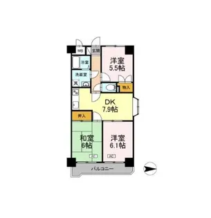 メゾン・ロワイヤル【5階】の間取り