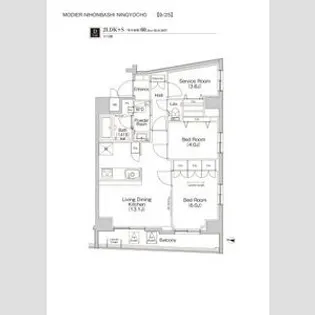 アーバンコア日本橋【10階】の間取り