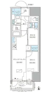 パークアクシス品川天王洲アイル【6階】の間取り