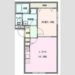 ワイエム東墨田【1階】の間取り