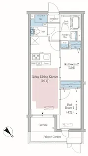 アーバネックス文京小石川【1階】の間取り