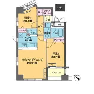 カスタリア茅場町【3階】の間取り