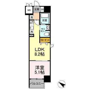 TEC GREEN RESIDENCE【4階】の間取り