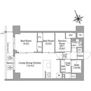 コンフォリア東葛西【2階】の間取り
