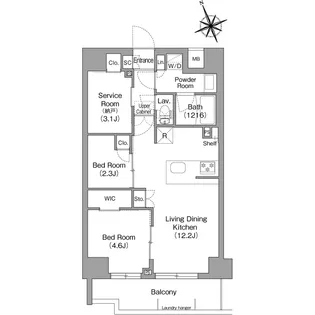 コンフォリア東葛西【1階】の間取り