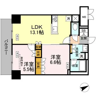 サンジョイアゼロ【2階】の間取り