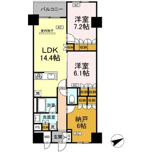 サンジョイアゼロ【2階】の間取り