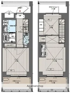 ルーチェヴィラ菊川【5階】の間取り