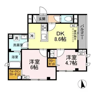 VILLA DEL SOL Ⅴ【1階】の間取り