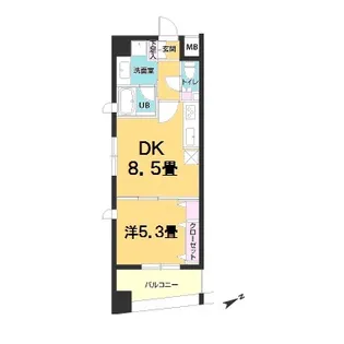 カスタリア新御茶ノ水【7階】の間取り