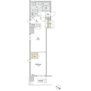 カスタリア人形町Ⅲ【3階】の間取り