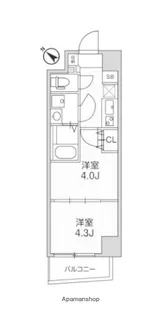 ルネサンスコート京成曳舟【3階】の間取り