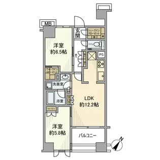 プレミスト文京千石【2階】の間取り