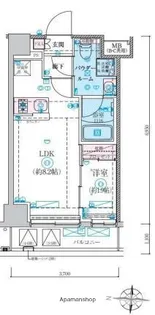 リヴシティ本所吾妻橋【6階】の間取り